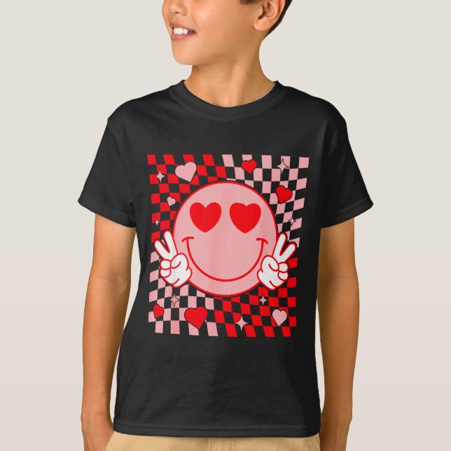 Camiseta Cute Valentine Vibes Groovy Valentine Day Men Wome (Frente)