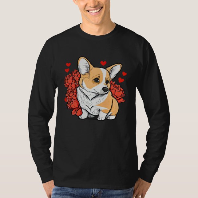 Camiseta Cute Valentines Corgi Cool Pembroke Welsh Corgi  2 (Frente)