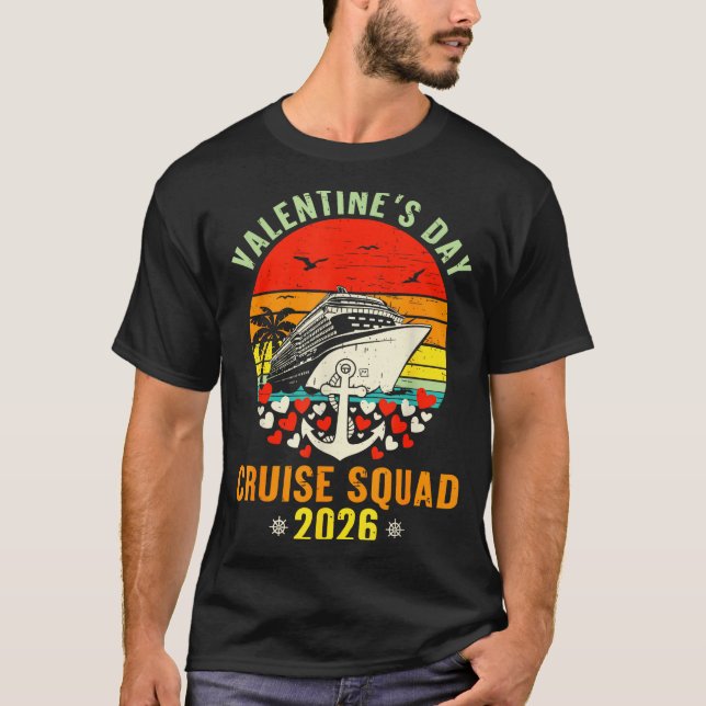 Camiseta Cute Valentines Day Cruise 2026 Matching Cruise Fo (Frente)