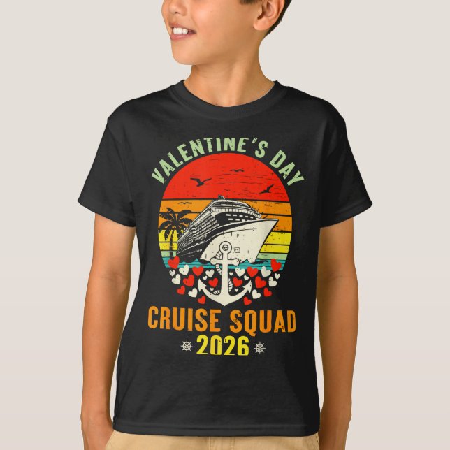 Camiseta Cute Valentines Day Cruise 2026 Matching Cruise Fo (Frente)