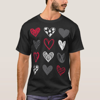 Camiseta Cute Valentines Day Hearts 