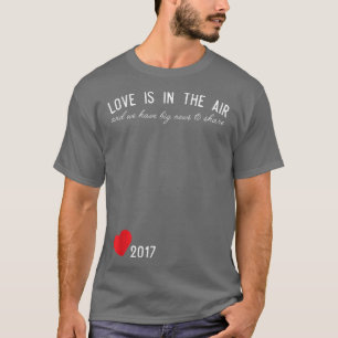 Camiseta Cute Valentine's Day Pregnancy Announcement 2017