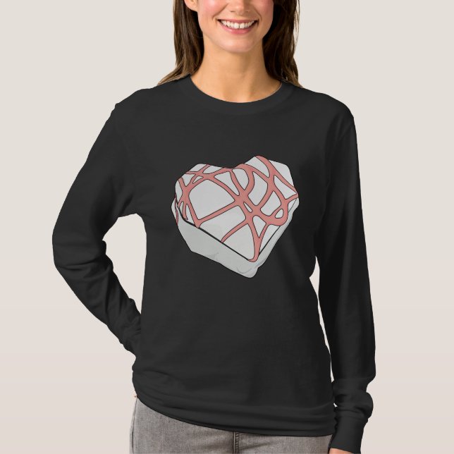 Camiseta Cute Valentines  Funny Valentine Heart Snack Cake (Frente)