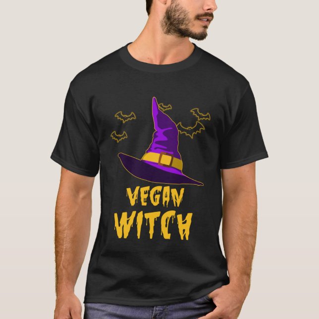 Camiseta Cute veganism Halloween Matching Couples Vegan Wit (Frente)