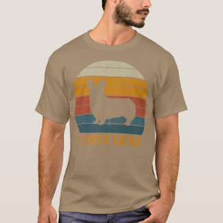 Camiseta Cute Vintage Corgi Mom Sunsetdog Lover Corgis-834