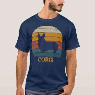 Camiseta Cute Vintage Corgi Sunsetdog Lover Corgis- 836
