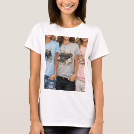 Camiseta Cute Vintage Floral Graphic Girls T-Shirt 
