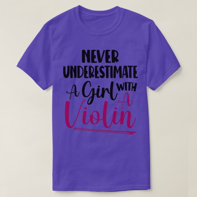 Camiseta Cute Violinist Gift Violins Lover Never Underestim (Frente do Design)
