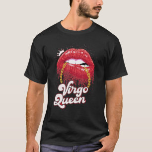 Camiseta Cute Virgo Queen Red Lábios Zododíaco Sinal Figuri
