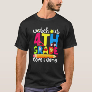 Camiseta Cute Watch Out 4º Grau 1º Dia do Grau Escolar