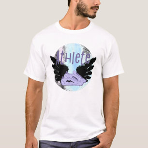 Camiseta Cute Watercolor I Love Being An Athlete Wings In P