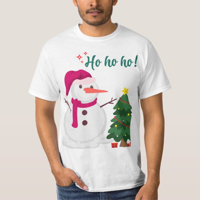 Camiseta  Cute Watercolor Santa Claus Christmas Clipart (Frente)