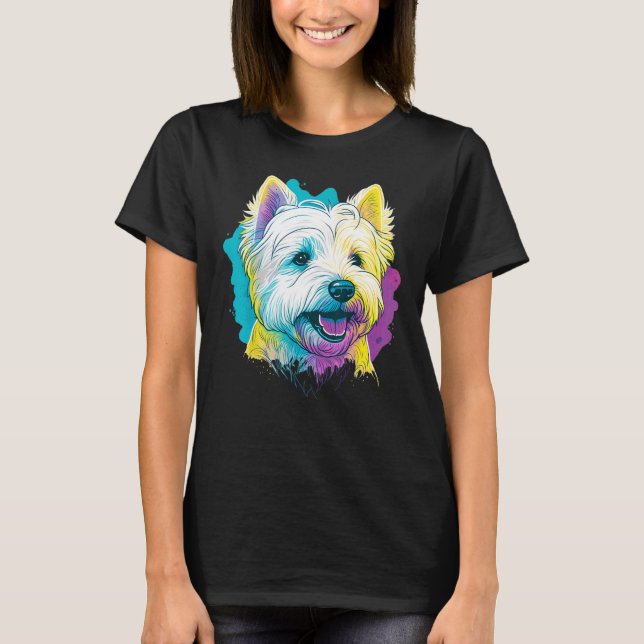 Camiseta Cute Westie Dog on West Highland White Terrier Lov (Frente)