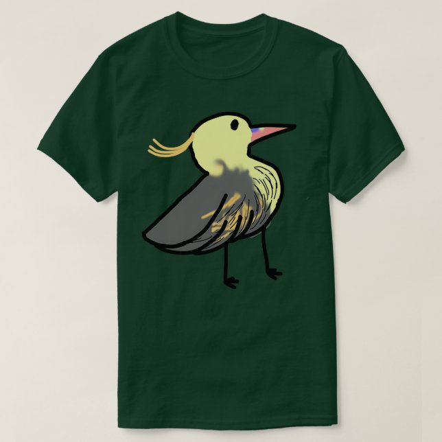 Camiseta cute whistling heron (Frente do Design)