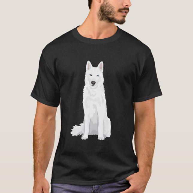 Camiseta cute white Siberian Husky sweet white Snow dog  (Frente)