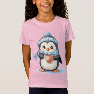 Camiseta Cute Winter Penguin Kids’ Tee - Holiday Graphic