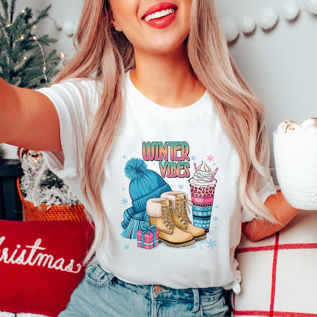 Camiseta Cute Winter Vibes Tee (Criador carregado)