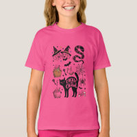 Camiseta Cute Witchy Cat & Magic Halloween Girls T
