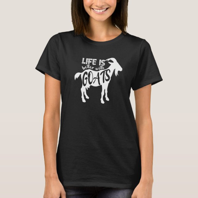 Camiseta Cute With Goats Farm Animal (Frente)