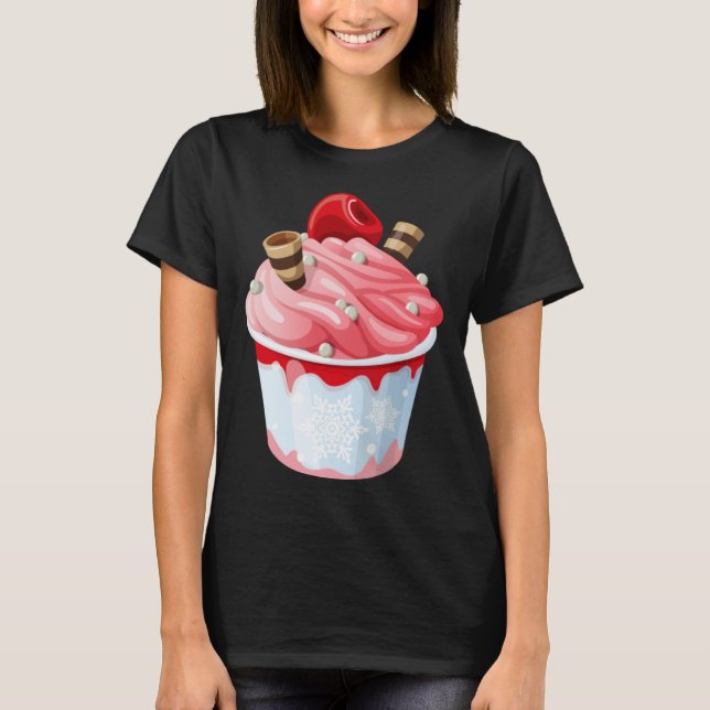 Camiseta Cute  with  Motif Ice Cream (Frente)