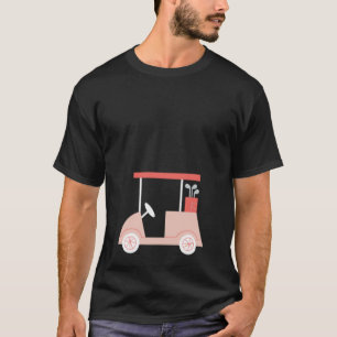 Camiseta Cute Womens Golf  Pink Golf Cart