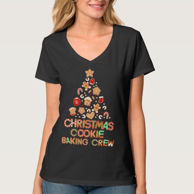 Camiseta Cute Xmas Family Matching Christmas Cookie Baking  (Frente)