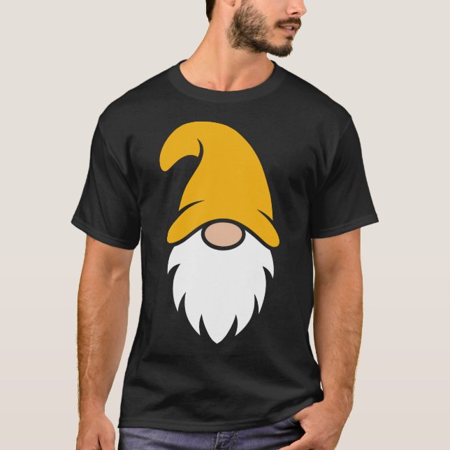 Camiseta Cute Yellow Hat Christmas Gnome (Frente)