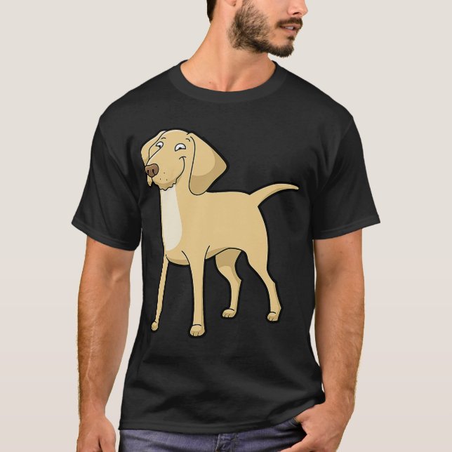 Camiseta Cute Yellow Labrador Golden Retriever  Dog (Frente)