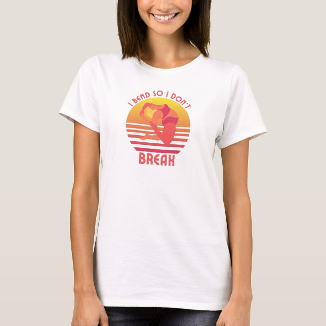 Camiseta Cute Yoga Sunset Pose Yoga Instructor Meditation (Frente)