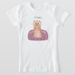 Camiseta Cute Yorkshire Terrier Birthday T Shirt<br><div class="desc">Celebrar o Celebrado Terrier Yorkshire com este fofo Yorkie giro e em moda. Design perfeito para sua próxima festa de aniversário de cachorro. O design é completamente personalizável. Veja o papel de coordenação e presentes.</div>