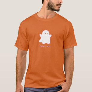 Camiseta Cute Yura Yura Ghost – Ilustração Pastel Assustado