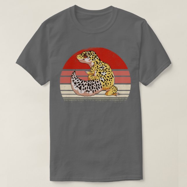 Camiseta CuteLeopard Gecko Retro Lizard Vintage (Frente do Design)