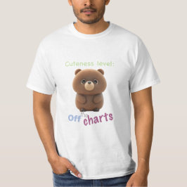 Camiseta Cuteness Bear Cuteness Level Bonito Engraçado