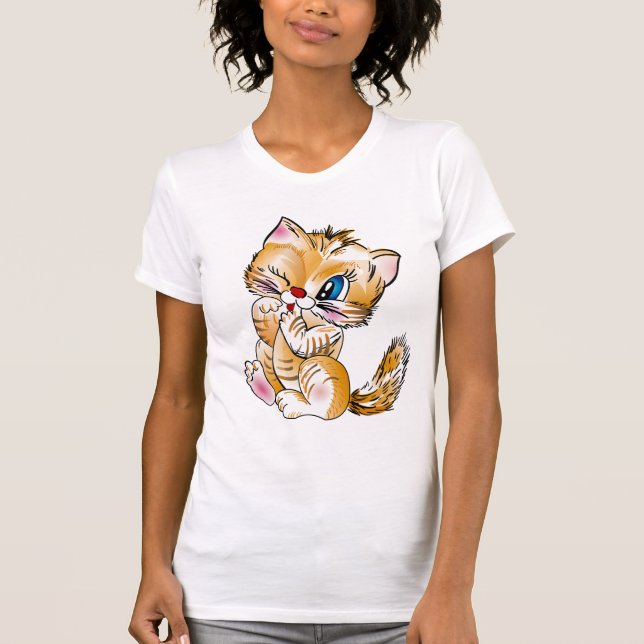 Camiseta Cuteness of Cats with Rosy Red Noses (Frente)