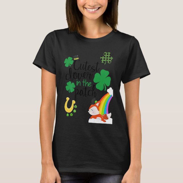 Camiseta Cutest C In The Patch St Paddy's Day Leprechaun Lu (Frente)