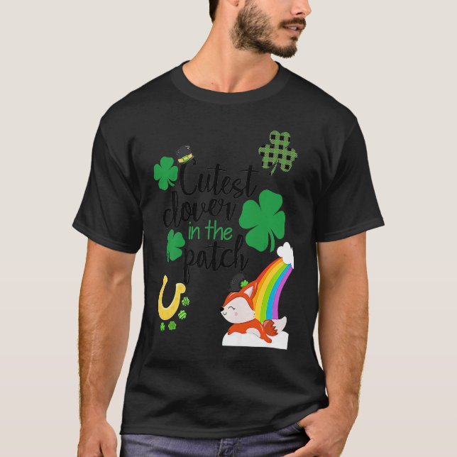 Camiseta Cutest C In The Patch St Paddy's Day Leprechaun Lu (Frente)