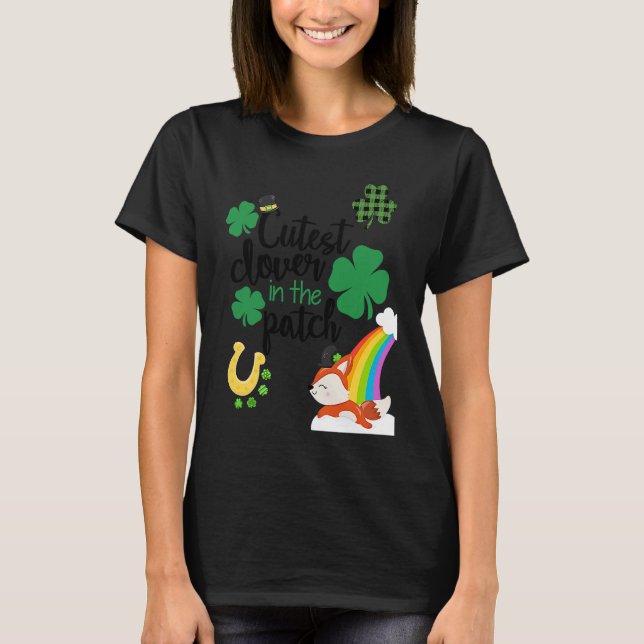 Camiseta Cutest Clover In The Patch St Paddy's Day Leprecha (Frente)