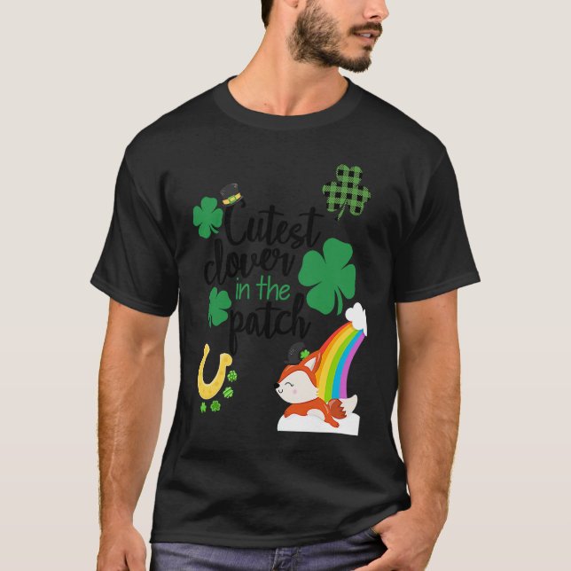 Camiseta Cutest Clover In The Patch St Paddy's Day Leprecha (Frente)