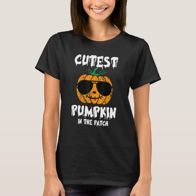 Camiseta Cutest Coolest Pumpkin In The Patch Halloween Boys (Frente)