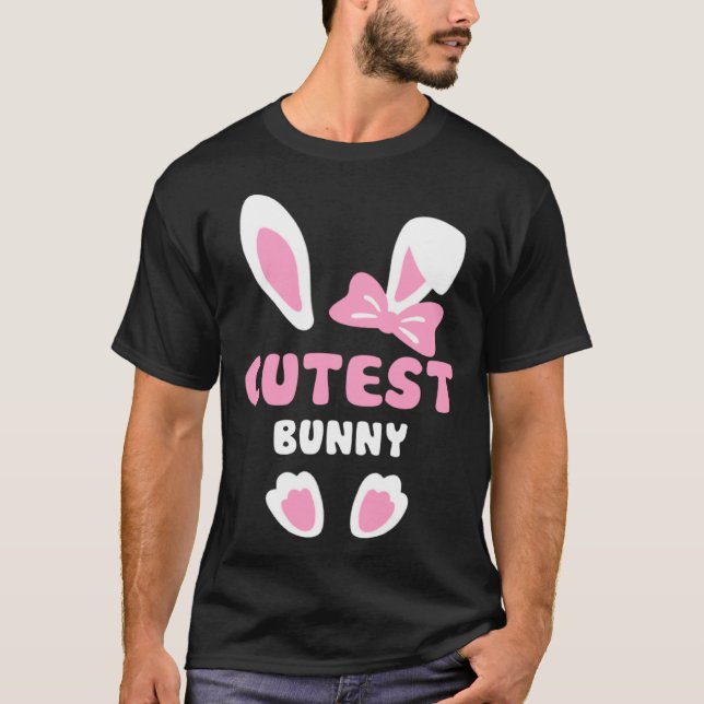 Camiseta Cutest Girls Easter Rabbit I'm The Cutest Bunny Ea (Frente)