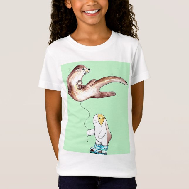 Camiseta Cutie o porco guineense e seu balão externo (Frente)
