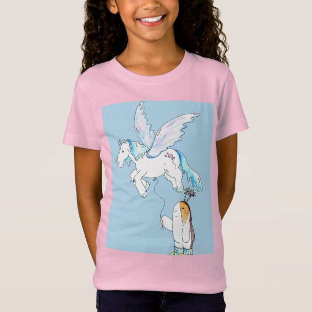 Camiseta Cutie o Porco-guineense e seu Balão Pegasus (Frente)
