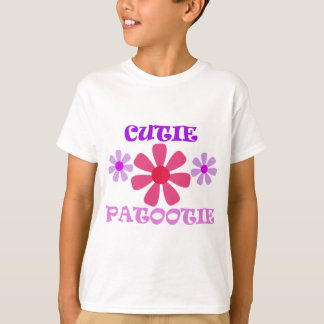 Camiseta Cutie Patootie com flores