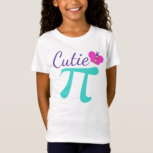 Camiseta Cutie Pi Cute Math Pun Girls (Frente)