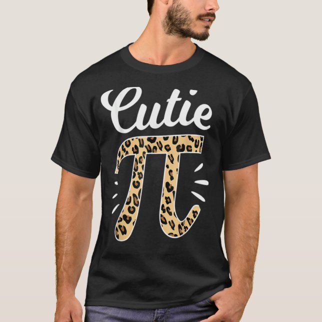 Camiseta Cutie Pi Day 3 14 Leopard Print Math Professora (Frente)