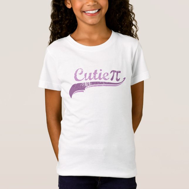 Camiseta Cutie Pi Geek Girl Engraçado Swoosh (Frente)