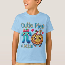 Camiseta "Cutie Pies" - Símbolo de Pi Cónico e Pie Pun