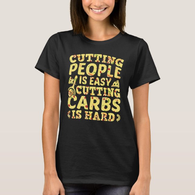 Camiseta Cutting people is easyu2013 Keto diet introvert  a (Frente)