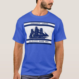 Camiseta Cutty Sark em branco azul 2
