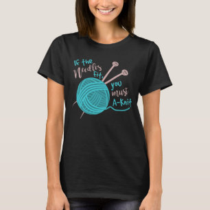 Camiseta Cutuco Engraçado Tricotor Agulhas Yarn